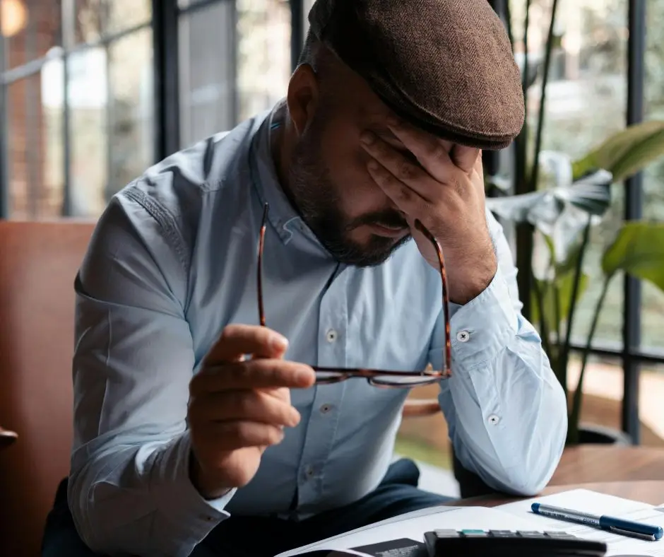 man stressed who is in need of Eye Movement Desensitization and Reprocessing